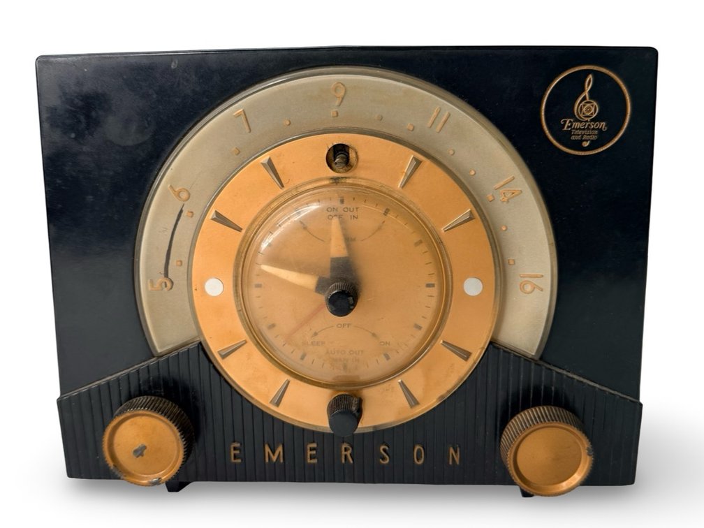 Emerson Clock Radio in Black Molded Casing