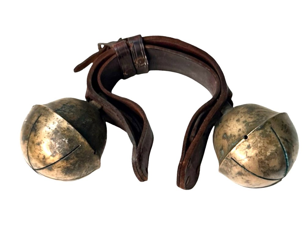 Leather Strap with Brass Crotal Sleigh Bells