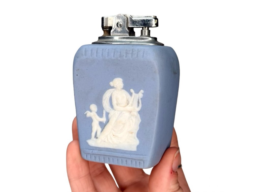 Wedgwood Light Blue Jasperware Table Lighter