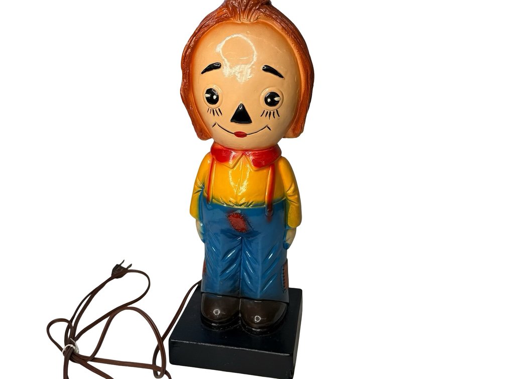 Raggedy Andy Chalkware Table Lamp