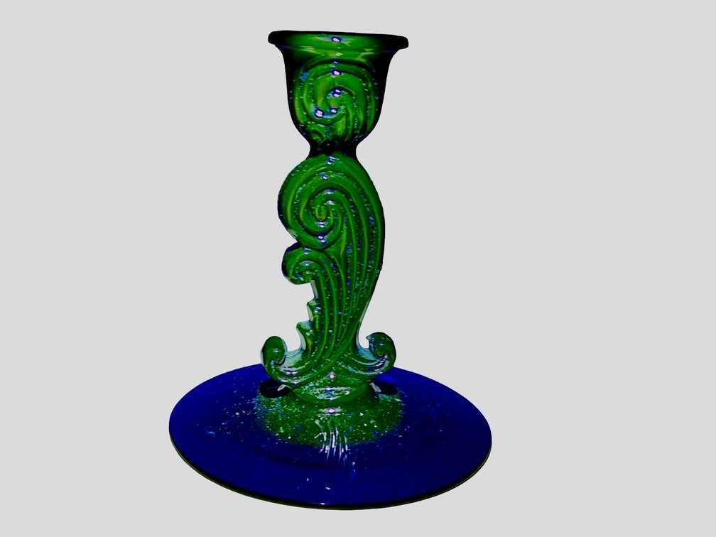 UV Reactive Amethyst Candlestick