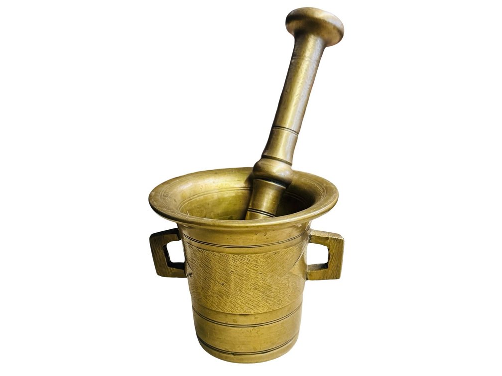 Brass Mortar and Pestle