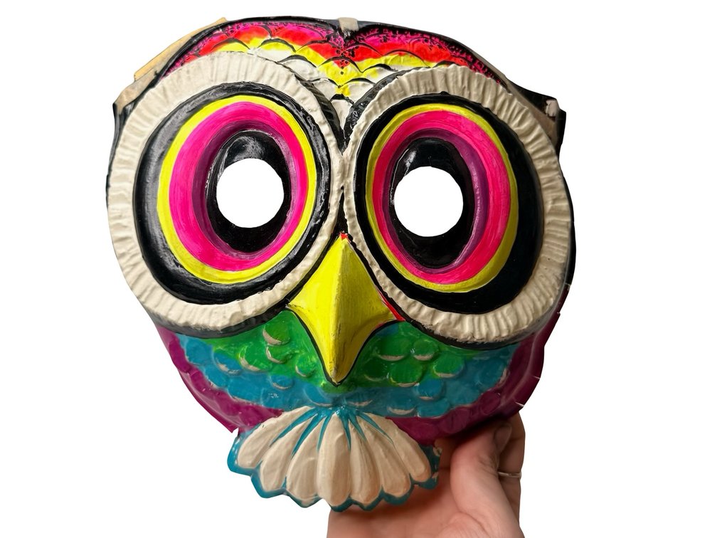 Collegeville Costumes Hand-Painted Prototype Owl Mask