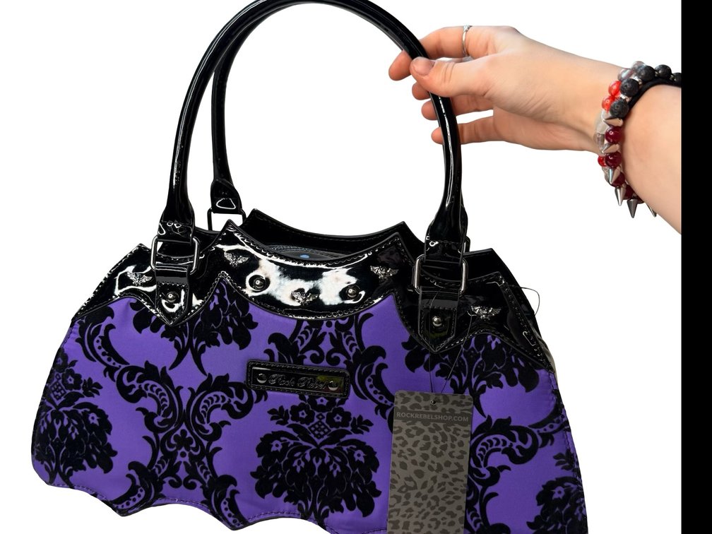 Rock Rebel Damask Batwing Handbag