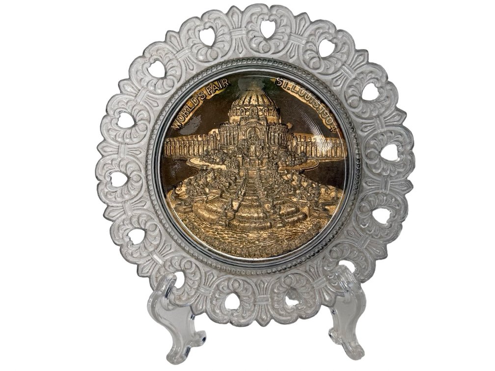 1904 St. Louis World's Fair Commemorative Glass Plate