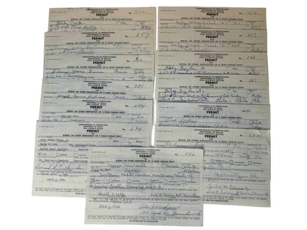Commonwealth of Pennsylvania Children’s Burial Permits