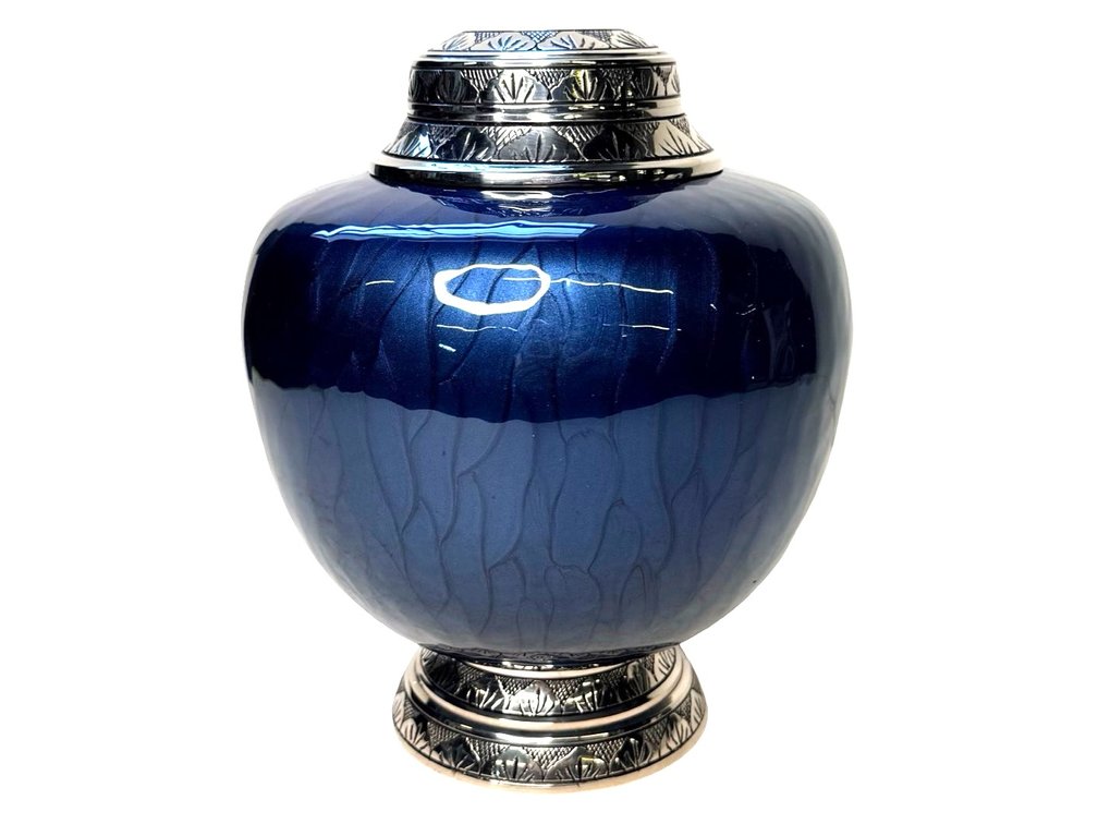 Blue Cremation Urn
