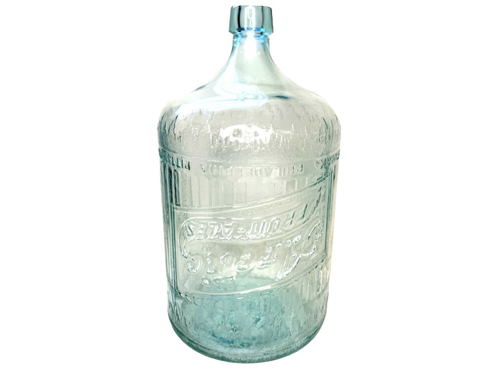 Whistle Arctic Embossed Aqua Glass Carboy Bottle