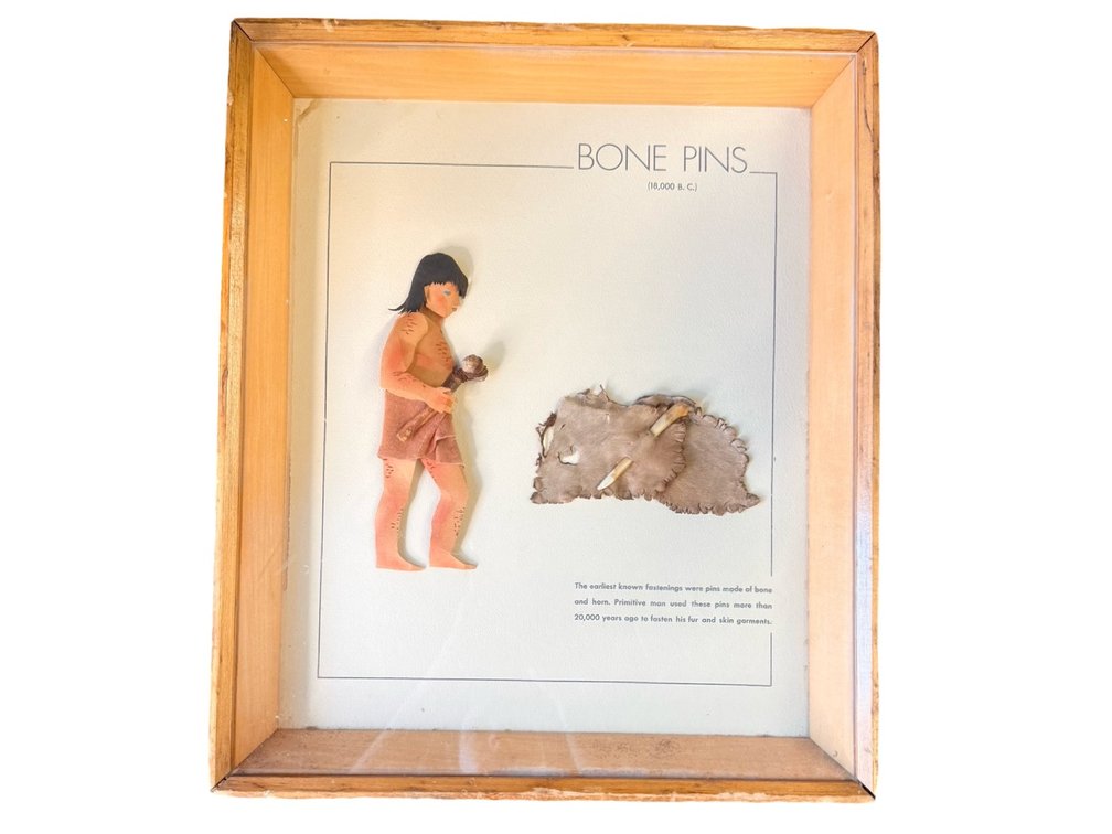 Prehistoric Bone Pins Diorama