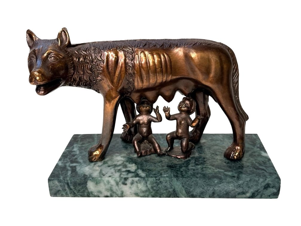 Capitoline Wolf Sculpture with Romulus & Remus