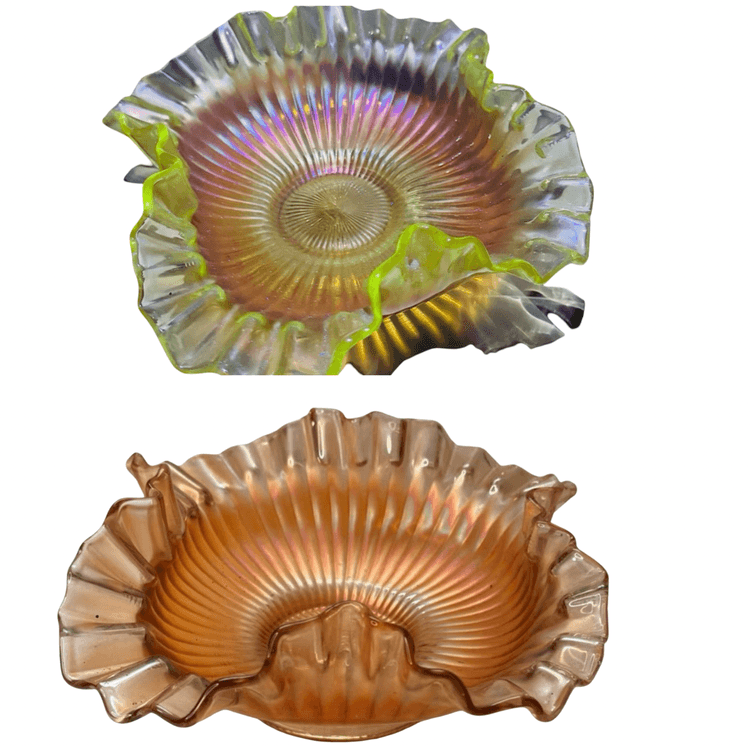 Carnival Glass Bowl - UV Reactive