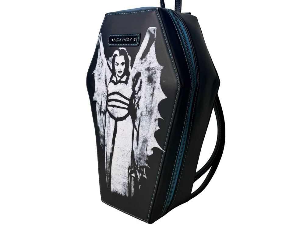 Rock Rebel Lily Munster Coffin Backpack