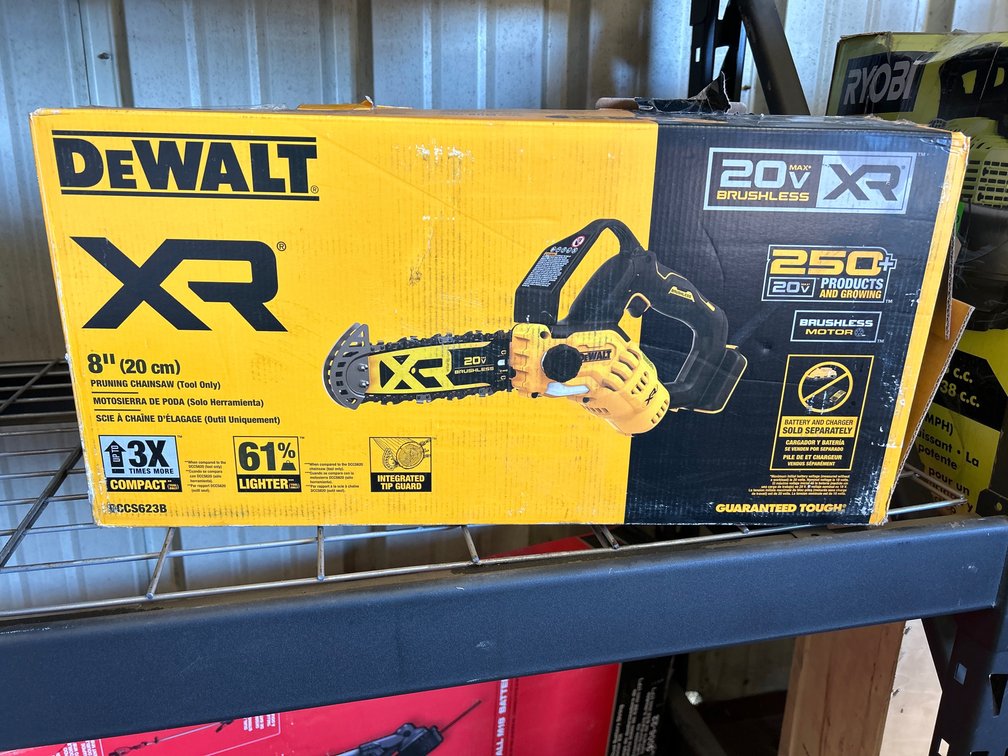 DeWalt 20V Chainsaw, 8in Bar, Tool Only, inv #c46626