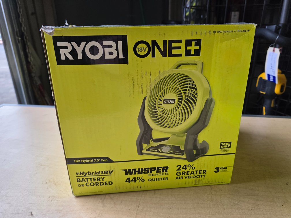 Ryobi 18v Hybrid 7.5in Fan TOOL ONLY