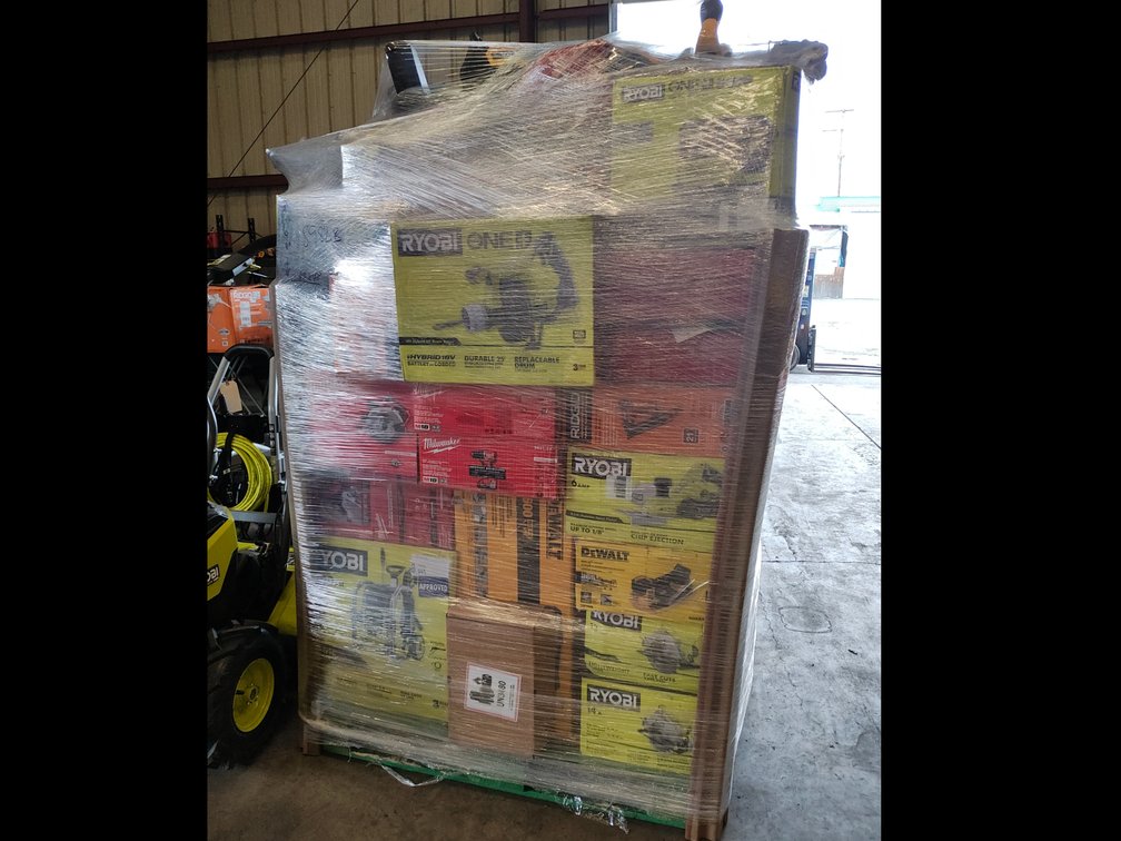 Pallet of 78 Assorted Milwaukee, DeWalt & Ryobi Power Tools - $13,000+ Retail Value