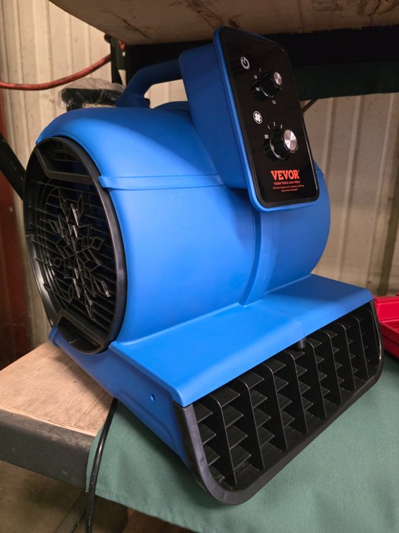 Vevor 5" 3-Speed Floor Blower, 1560 RPM, 4000CFM