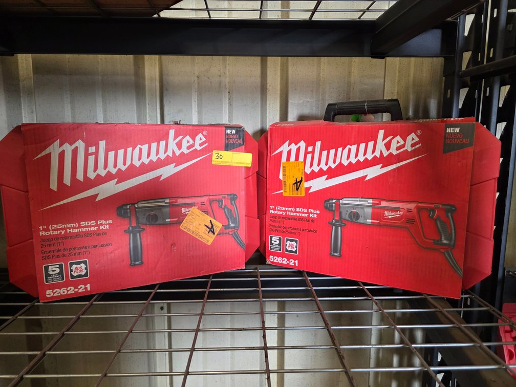 Milwaukee 2pcs 1" SDS plus Rotary Hammer Kits, inv: g0011c440
