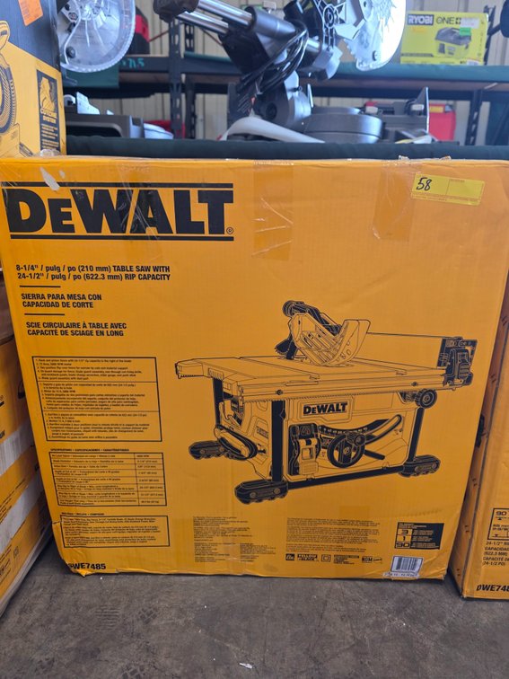 Dewalt 8-1/4" Table Saw w/ 24-1/2" Rip Capacity, inv: 26c0385c429