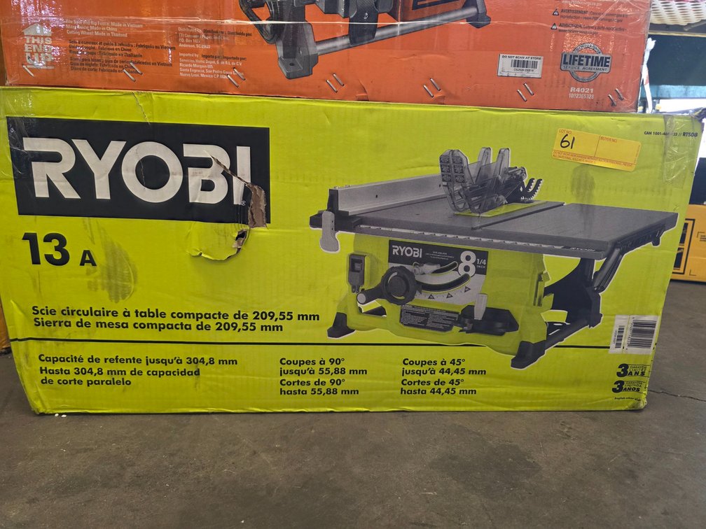 Ryobi 8-1/4" Compact Table Saw, inv: 7c0868c149
