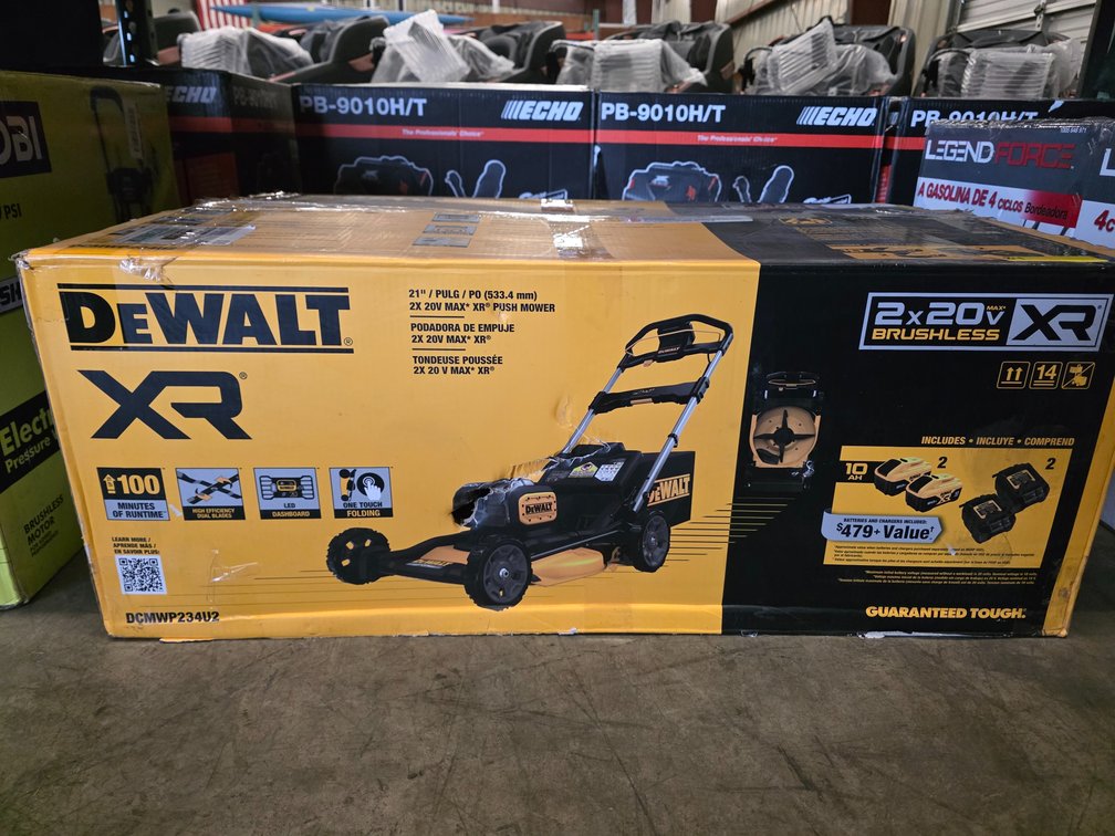 Dewalt 2x20v Max XR Brushless 21" Push Mower w/ (2) 10ah Batteries + (2) Chargers, inv: 26c0365c549