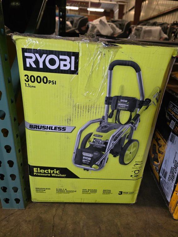 Ryobi 3000psi 1.1gpm Brushless Electric Pressure Washer, inv: 24c0232c429