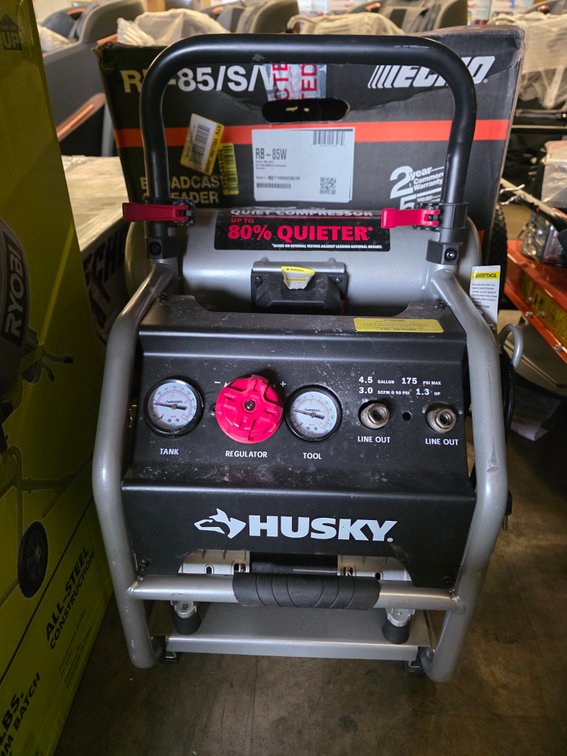 Husky 4.5 Gallon 175psi Quiet Air Compressor