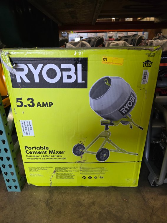 Ryobi 5.0 cu. ft. Portable Corded Concrete Mixer