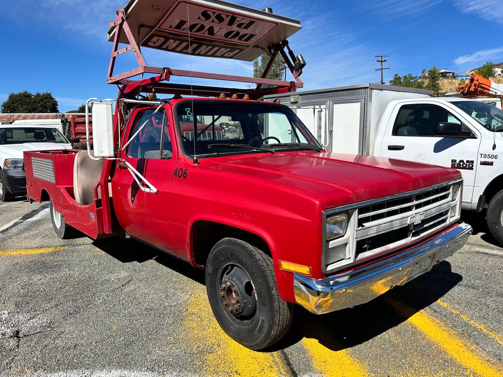 1986 Chevrolet C30 Cone Truck, odo Reads 5521 Miles