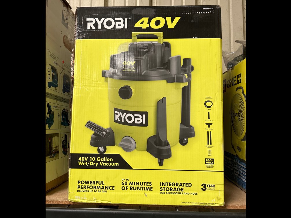 Ryobi 40V 10 Gallon Wet/Dry Vac, Tool Only