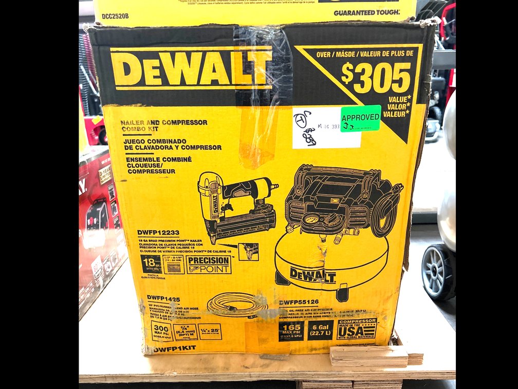 DeWalt Compressor and Nailer Combo Kit, inv #inv #m04393