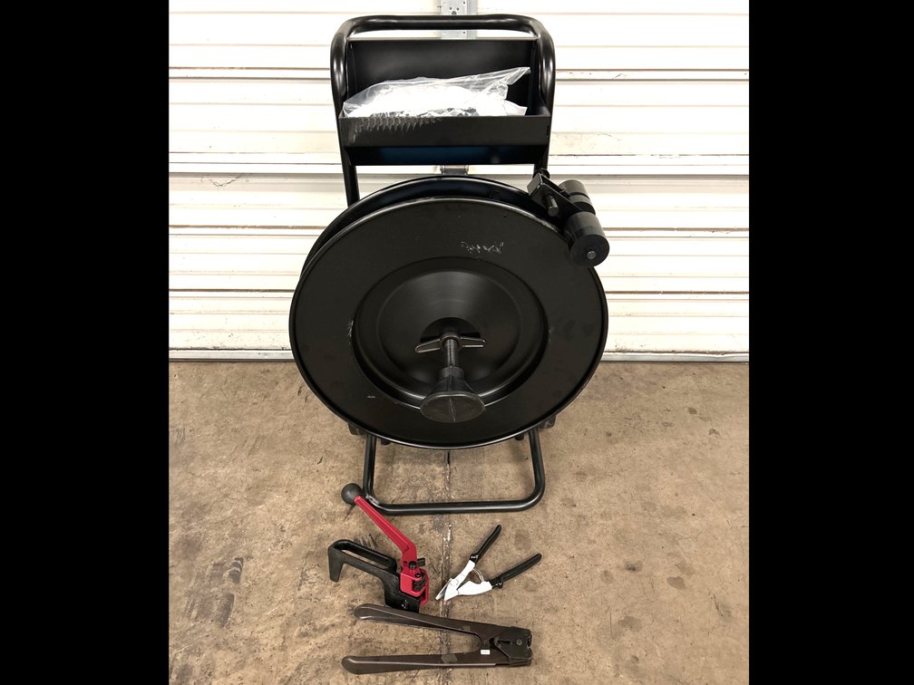 Unused PAC Steel Banding Cart, includes Tools and Banding