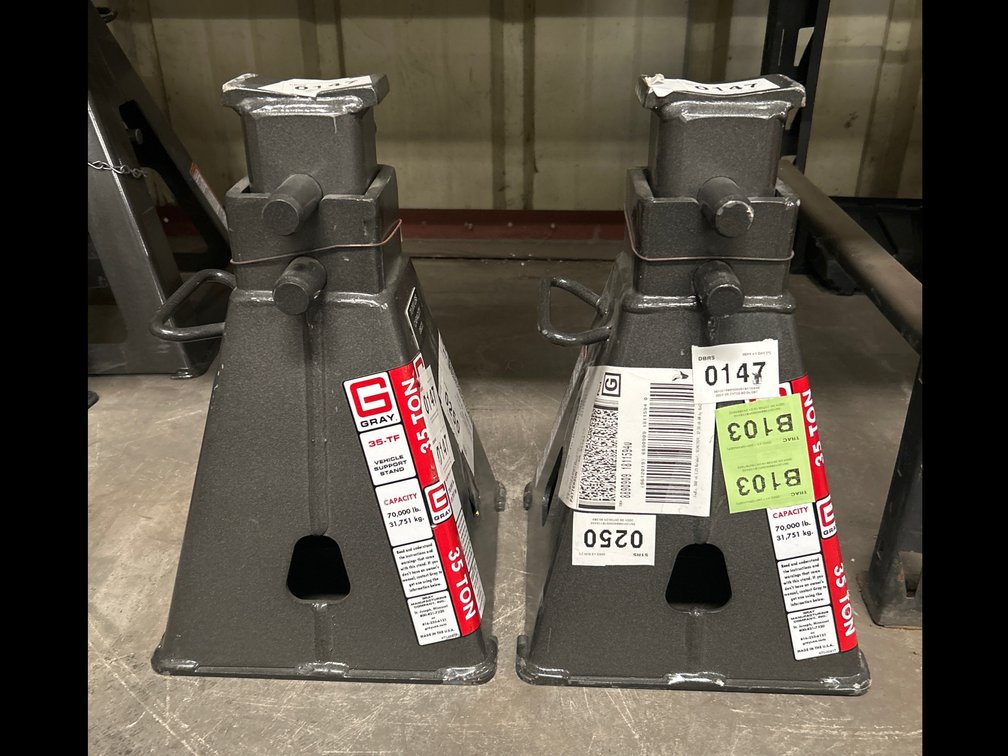 Gray 35 Ton Jack Stands, 2pcs