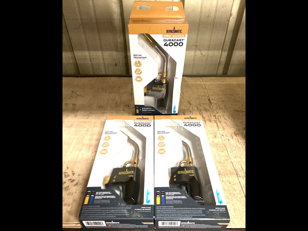 Unused Bernzomatic Pro Series Duracast 4000 Torches, 3pcs