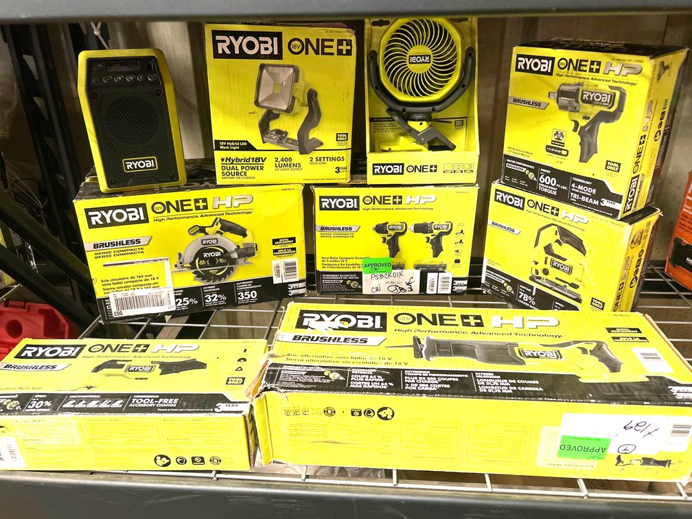 Ryobi 18V One+ Power Tools, Includes Battery and Charger, 9pcs, inv #xryb9tk99798