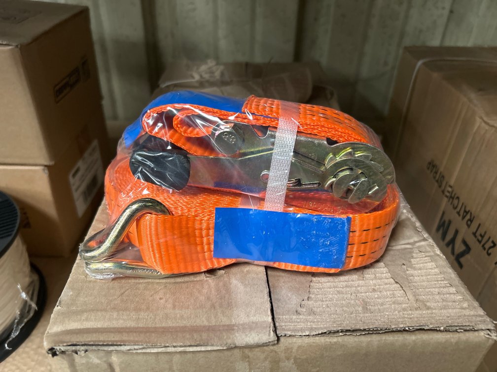 Unused 3t Ratchet Straps, 27ft x 1.5in, 10pcs