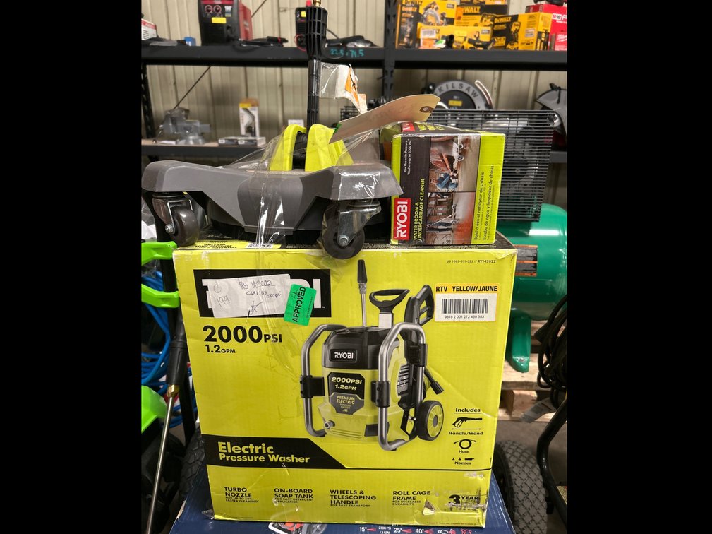 Ryobi 2000psi Electric Pressure Washer w/ Accessories, inv #ro328
