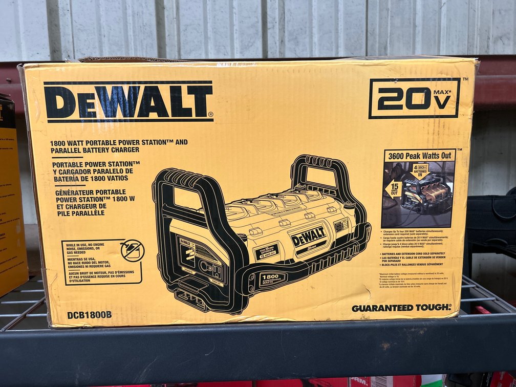 DeWalt 1800 Watt Portable Power Station and Parallel Battery Charger, inv #m05051