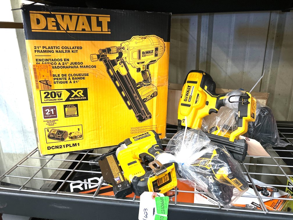 DeWalt 20V Nailers, Includes Batteries and Chargers, 3pcs, inv #ro399