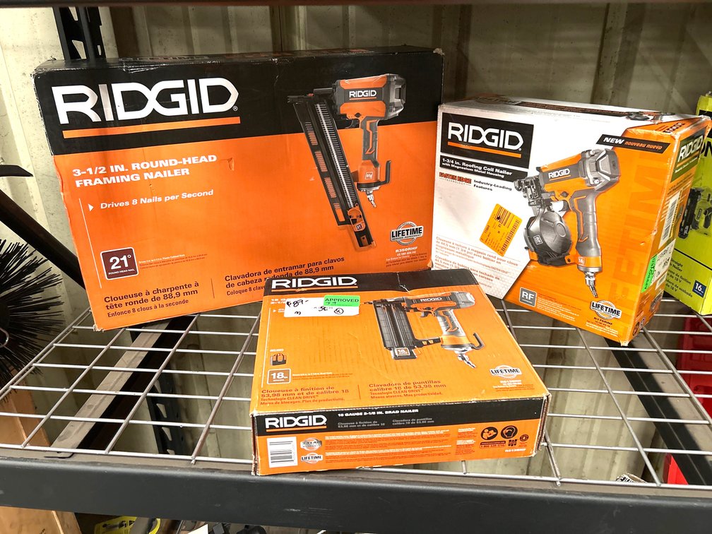 Ridgid Pneumatic Nailers, 3pcs, inv #m06191