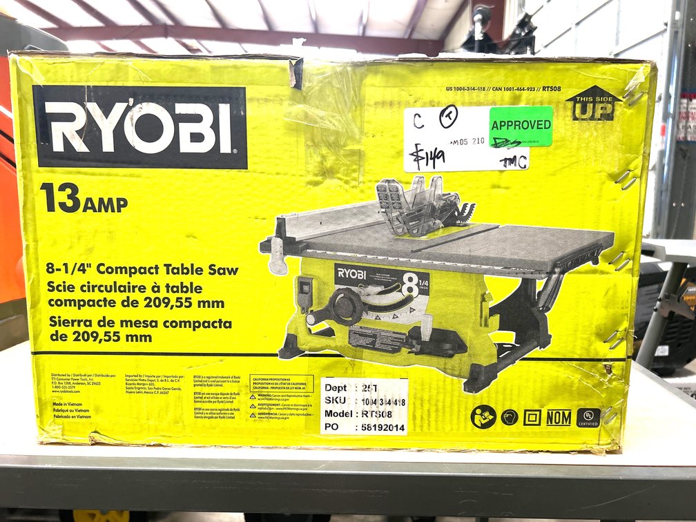 Ryobi 8 1/4in Compact Table Saw, inv #m05210