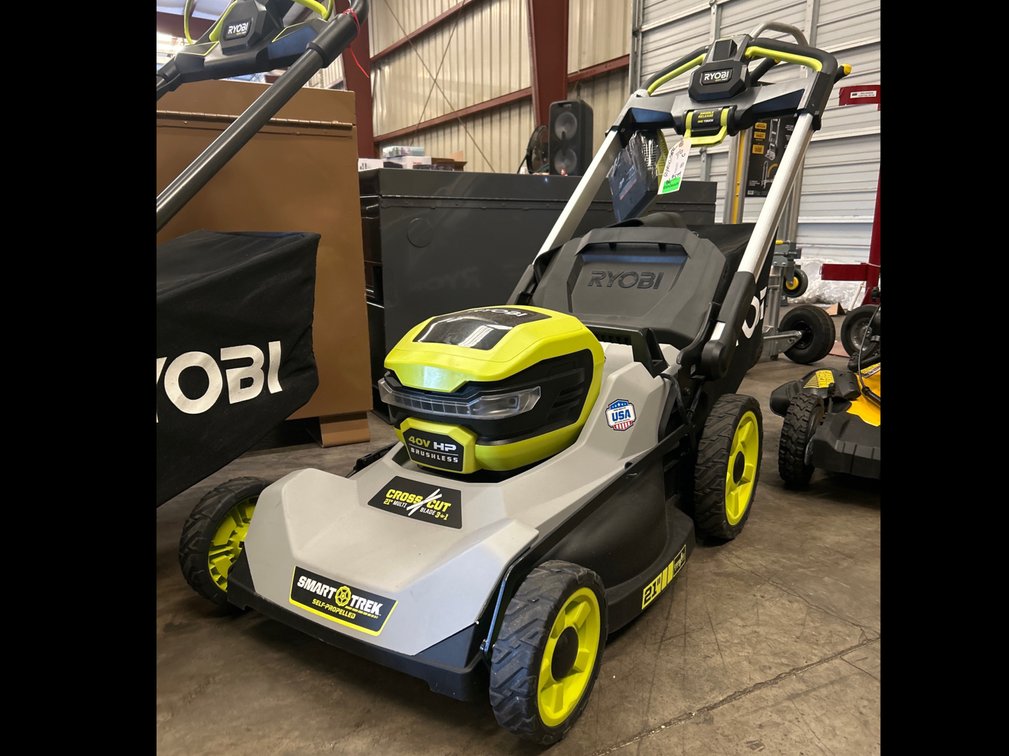 Ryobi 40V HP Self Propelled Mower, includes Batteries and Charger, inv #m051024