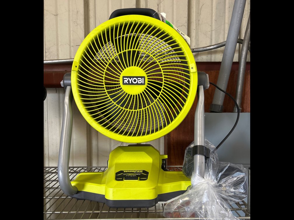 Ryobi 18V/Hybrid 12in Misting Cannon, includes Battery and Charger, inv #m05917