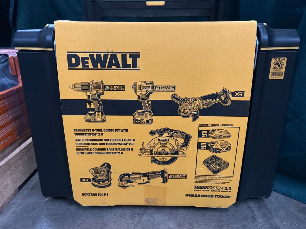DeWalt 20V Brushless 6-Tool Combo Kit w/ Tough Systems 2.0 Tool Box, inv #m07101