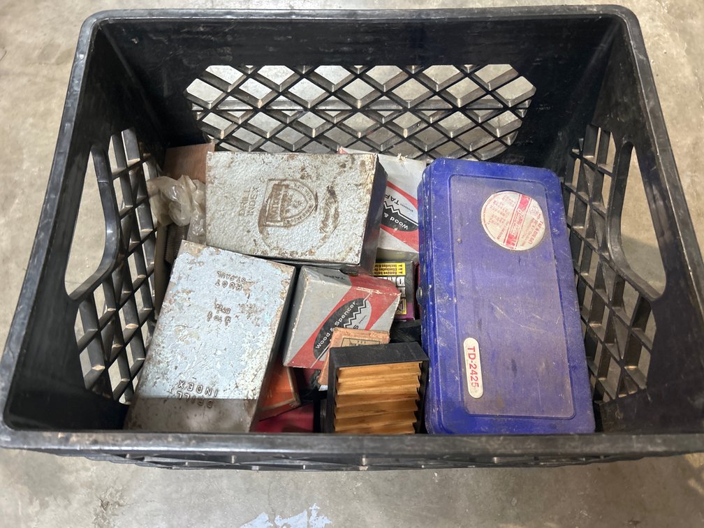 Assorted Drill Bits, Contents of Crate