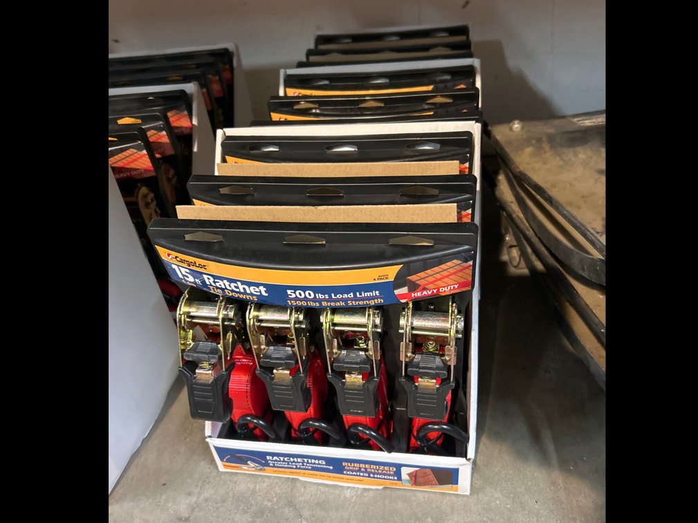 CargoLoc 15ft Ratchet Tie Downs 4 Packs, 3 Sets per Box, 3 Boxes