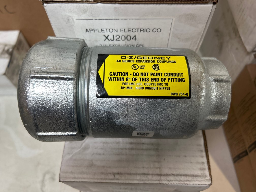 O-Z/Gedney 2in Expansion Couplers, 10pcs