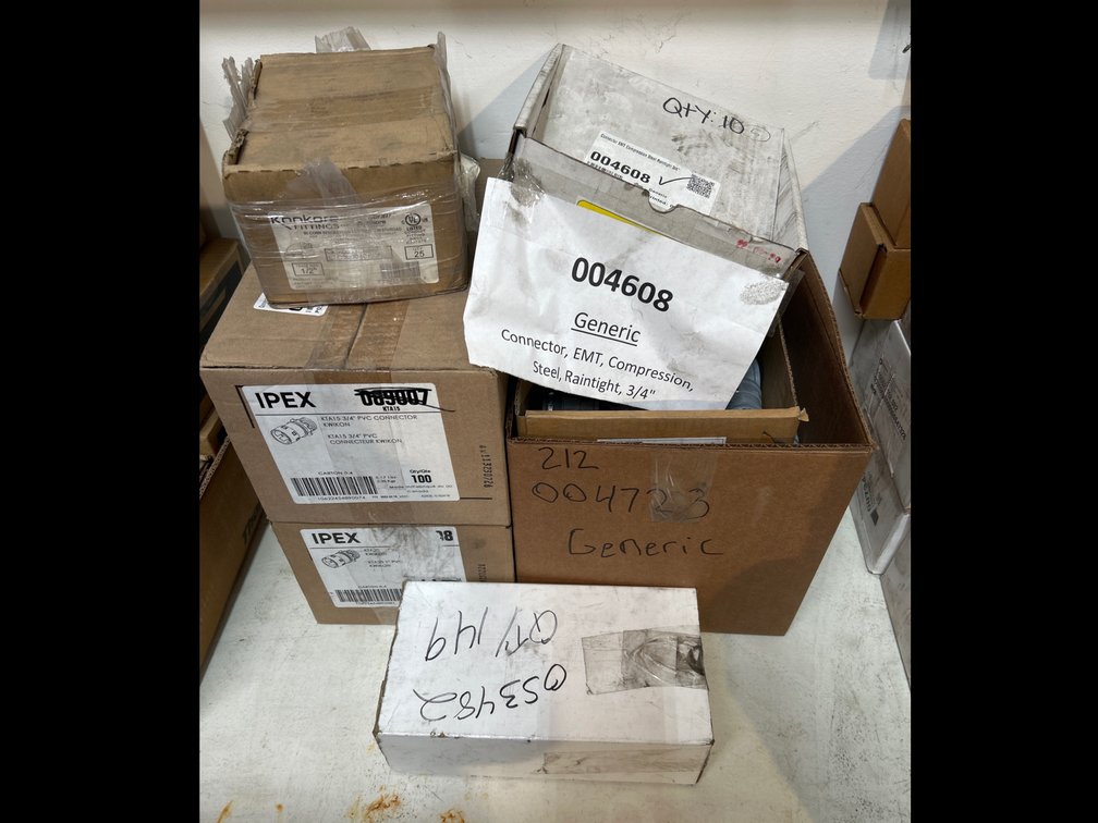 Assorted Electrical Connectors, Contents of 6 boxes