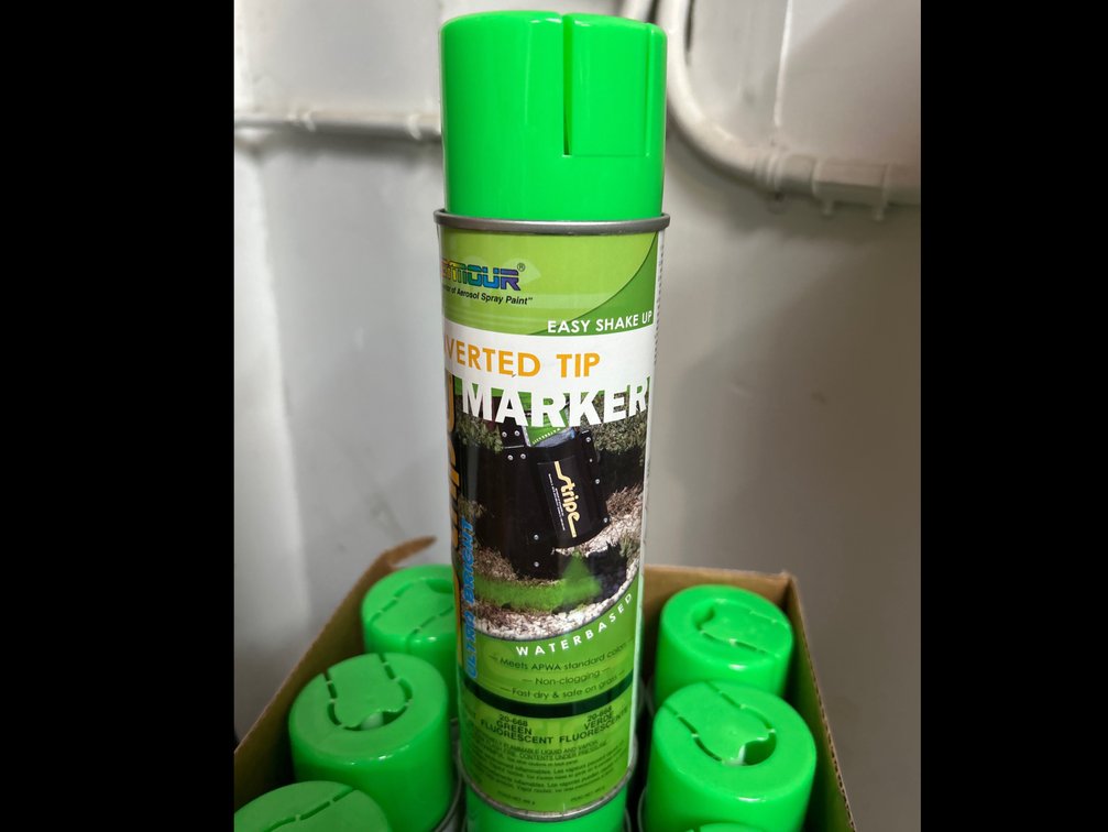 Seymour Upside Down Marking Paint, Fluorescent Green, 12pcs Per Box, 4 Boxes 