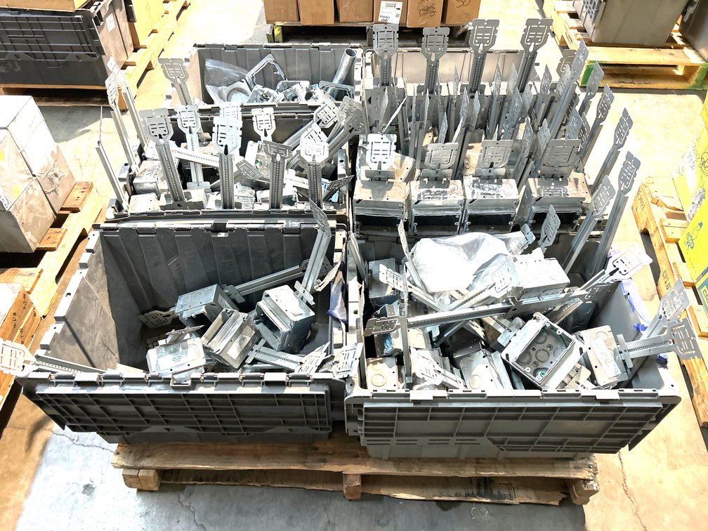 Assorted Gang Boxes and Pancake Boxes, Contents of Paller