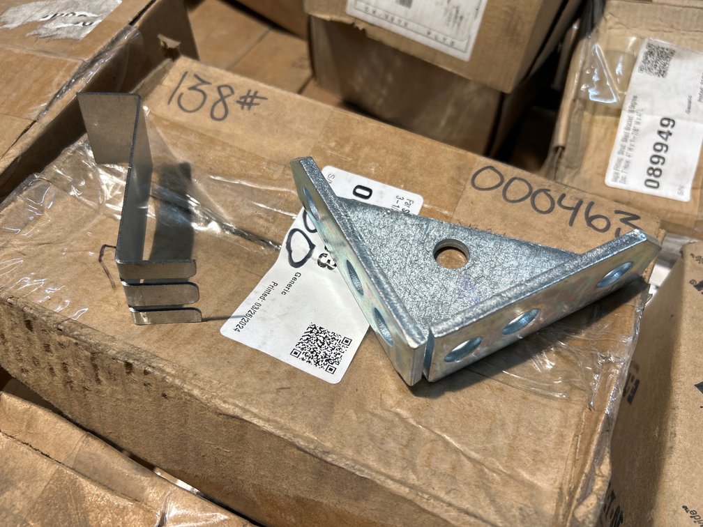 Assorted Brackets and Supports, Contents of Pallet